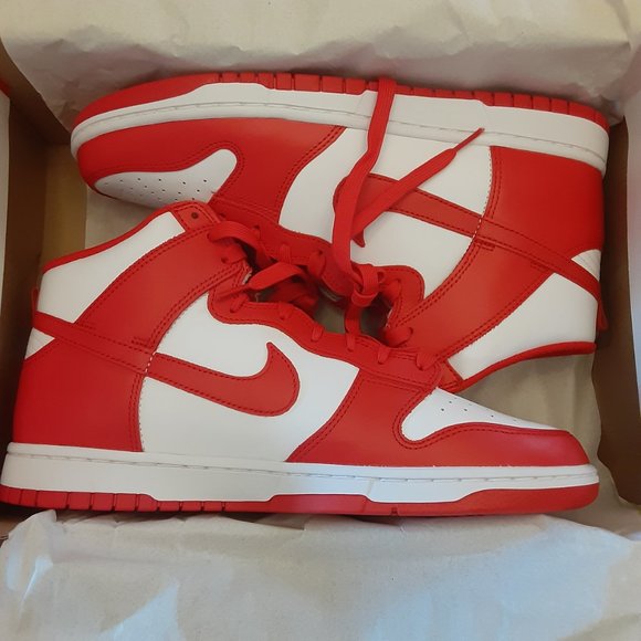 Size 11 - Nike Dunk High Retro Championship White Red - DD1399-106 - NEW! - Picture 6 of 8
